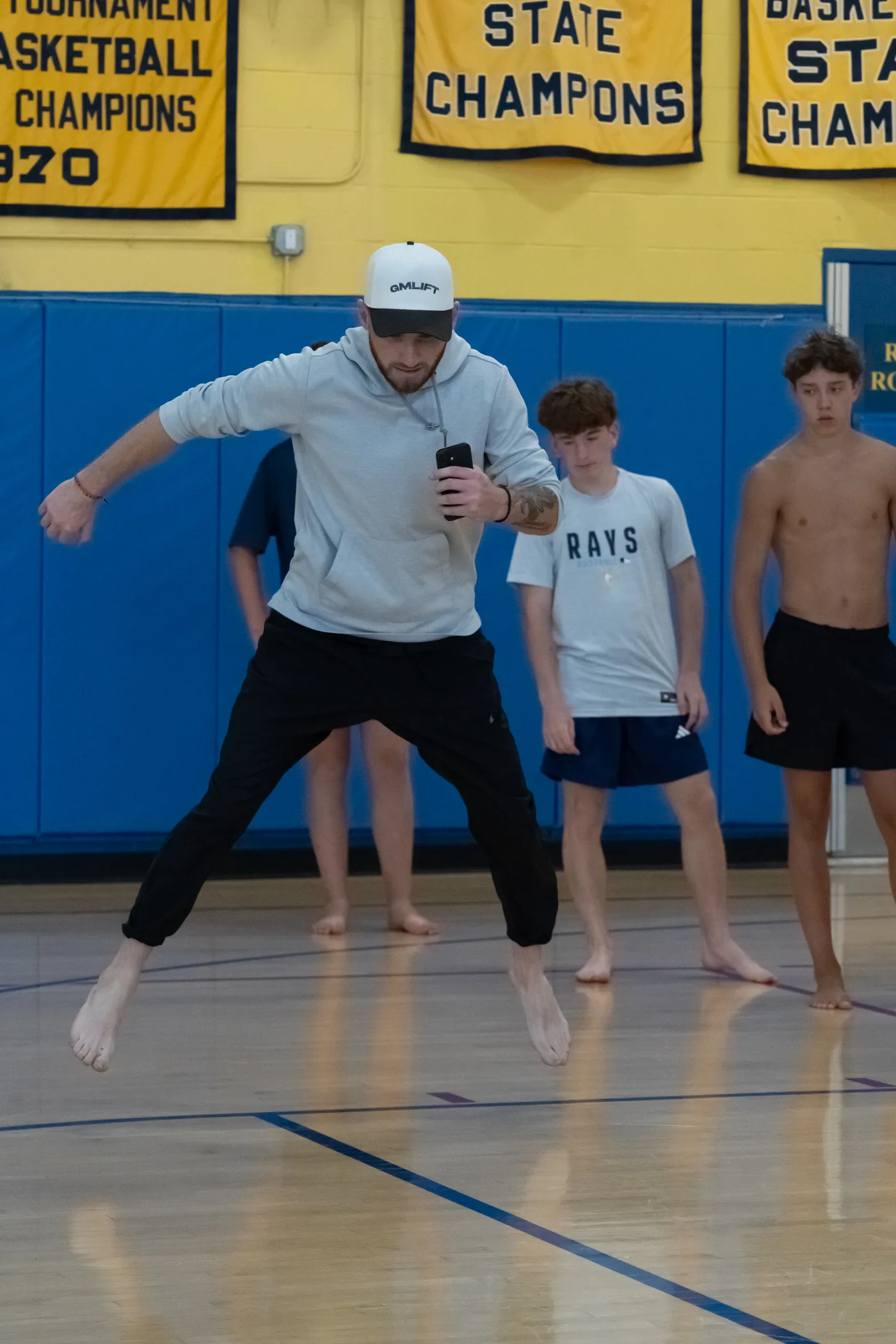 Training on the floor at Battista Bootcamp HQ
